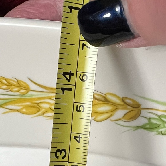 Vintage Brookpark Green and Gold Wheat Platter - Picture 5 of 6